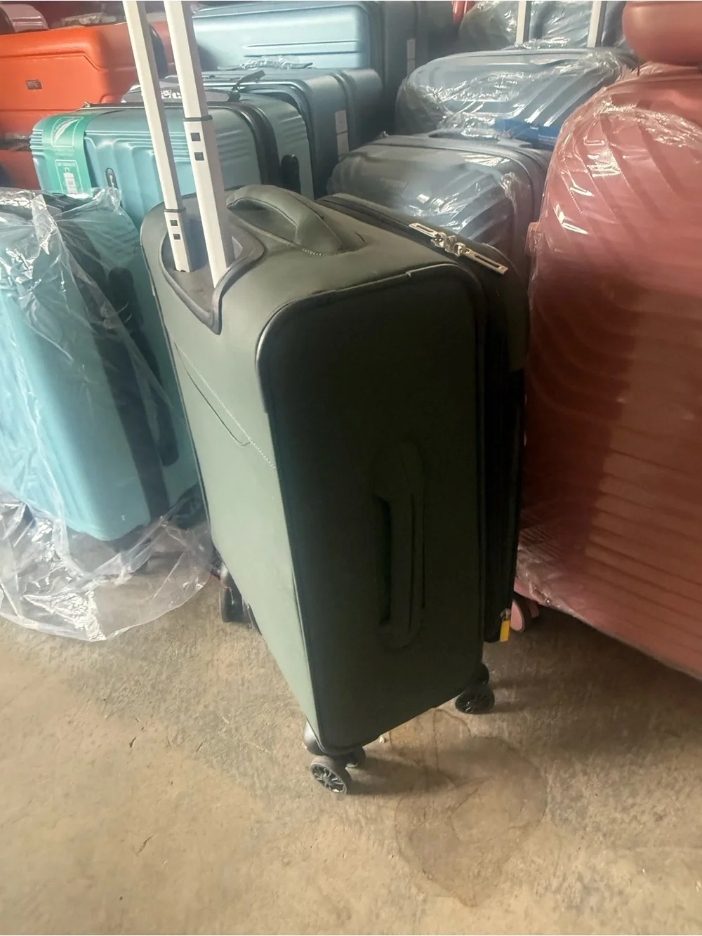 Delsey dark Green  waterproof Carry-On Luggage